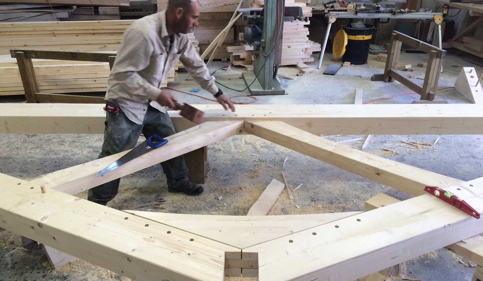 אגד הגג מחובר בפינים