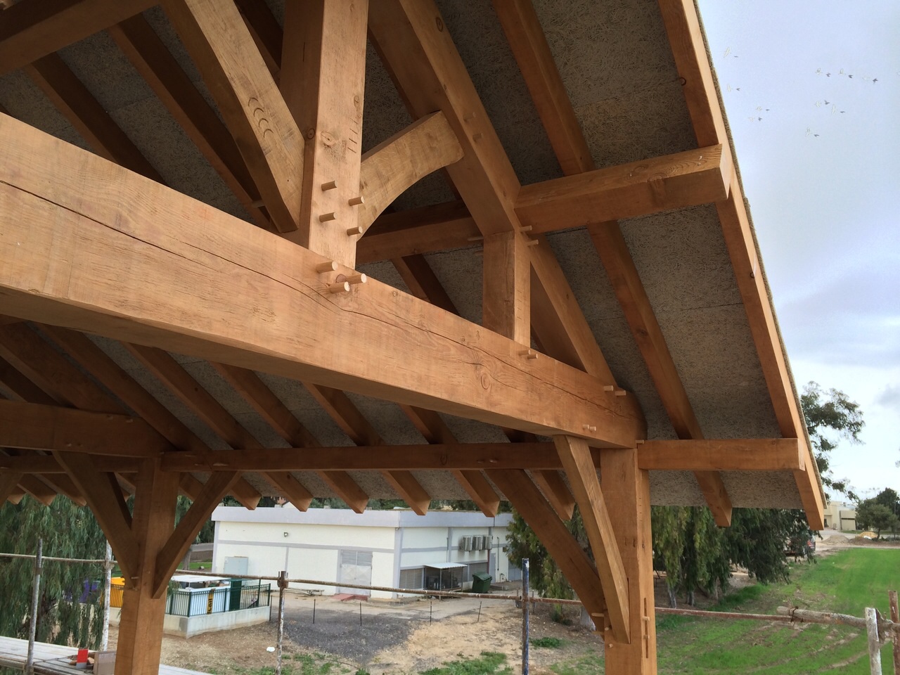 בניית הגג באגד עץ