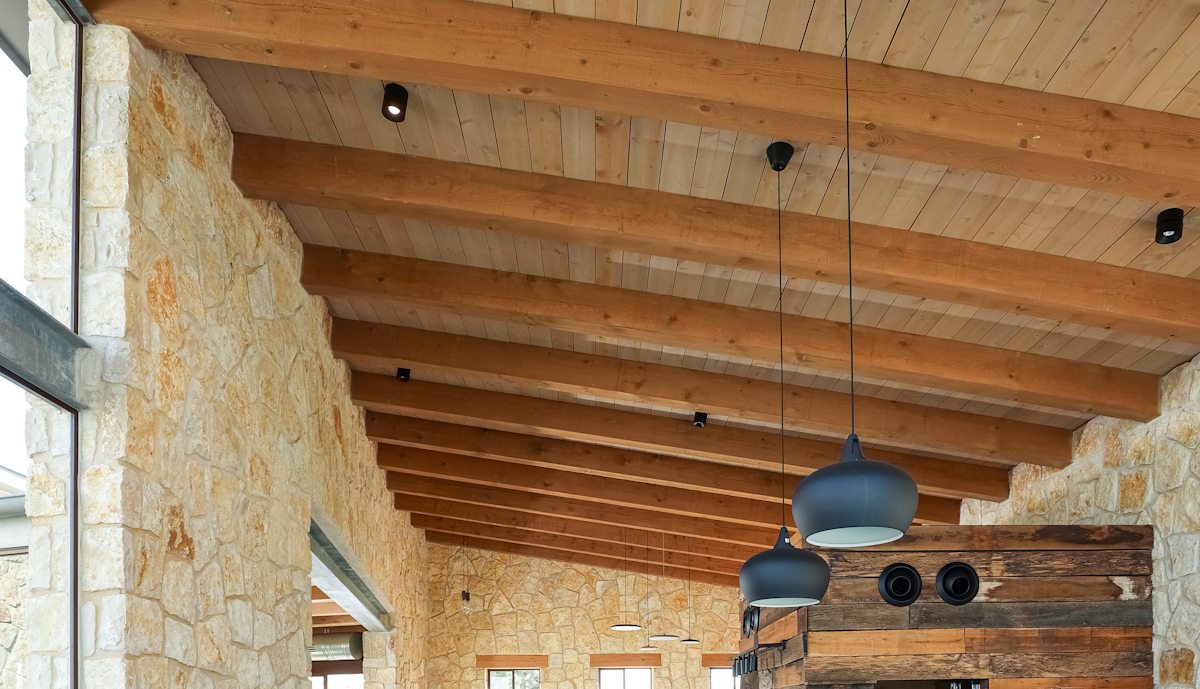 Ringwood timber roof project casa de pietra interior long view closeup