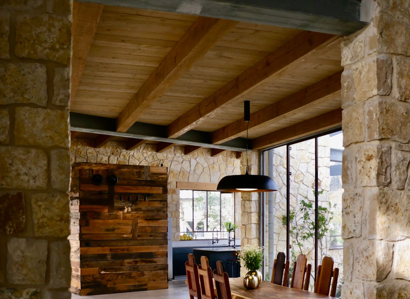 Ringwood timber roof project casa de pietra kitchen side close up